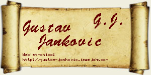 Gustav Janković vizit kartica
